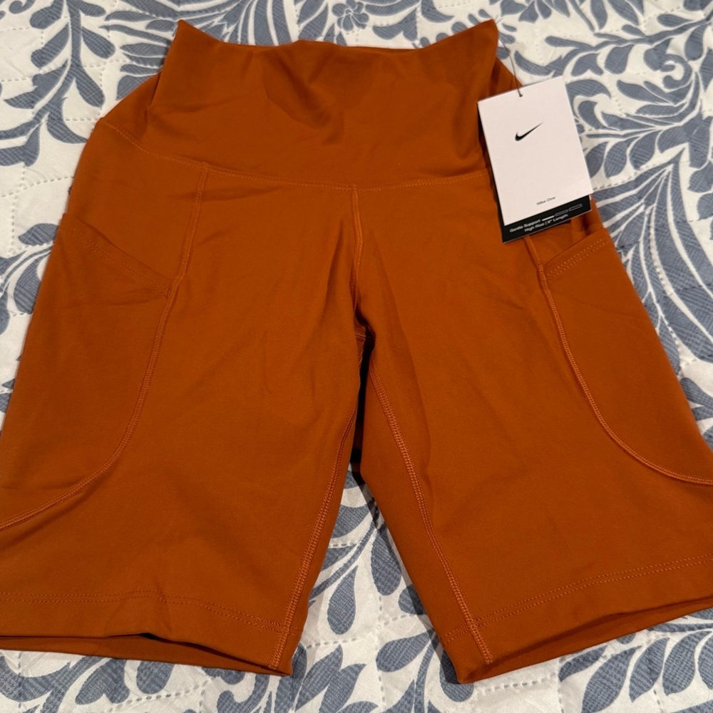 Nike Women's Athletic Shorts in Rust Orange